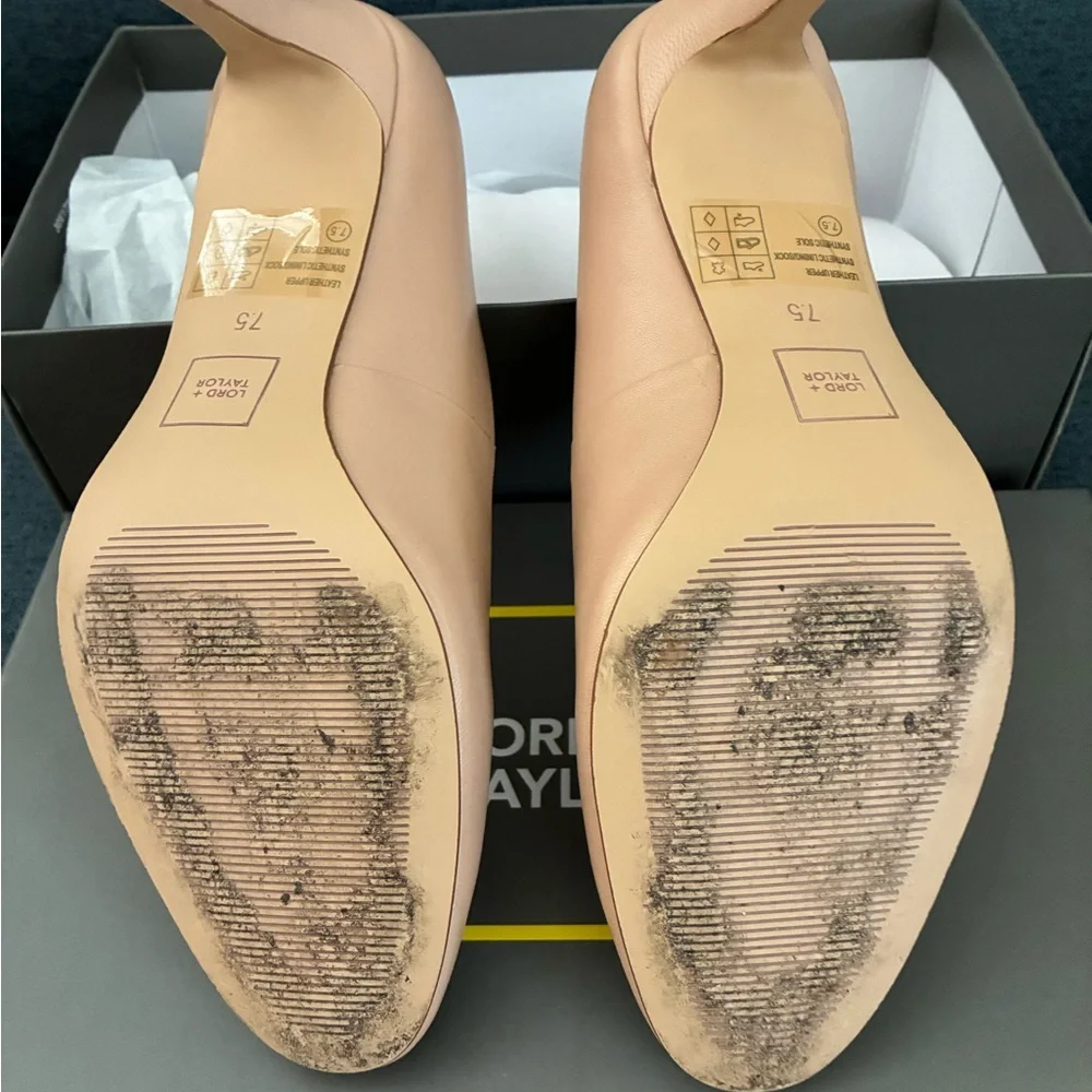 Nude leather pumps - Picture 2 of 13